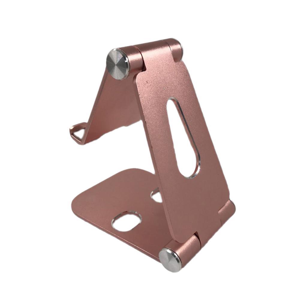 Desk stand, Multi-angle Holder Tablet Portable Desktop charging Stand for Switch, iPhone, iPad and all Smartphones Tablets RoseGold&gold
