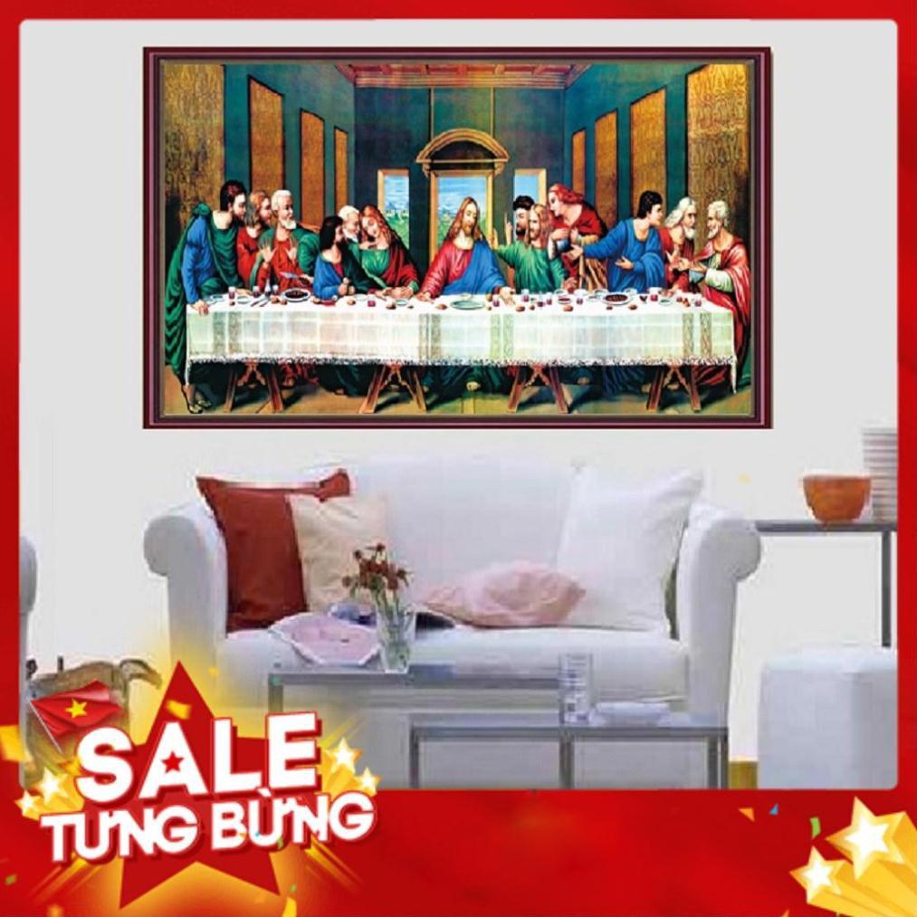 TRANH THÊU CHỮ THẬP BỮA TIỆC LY TRANH CHƯA THÊU LV3073