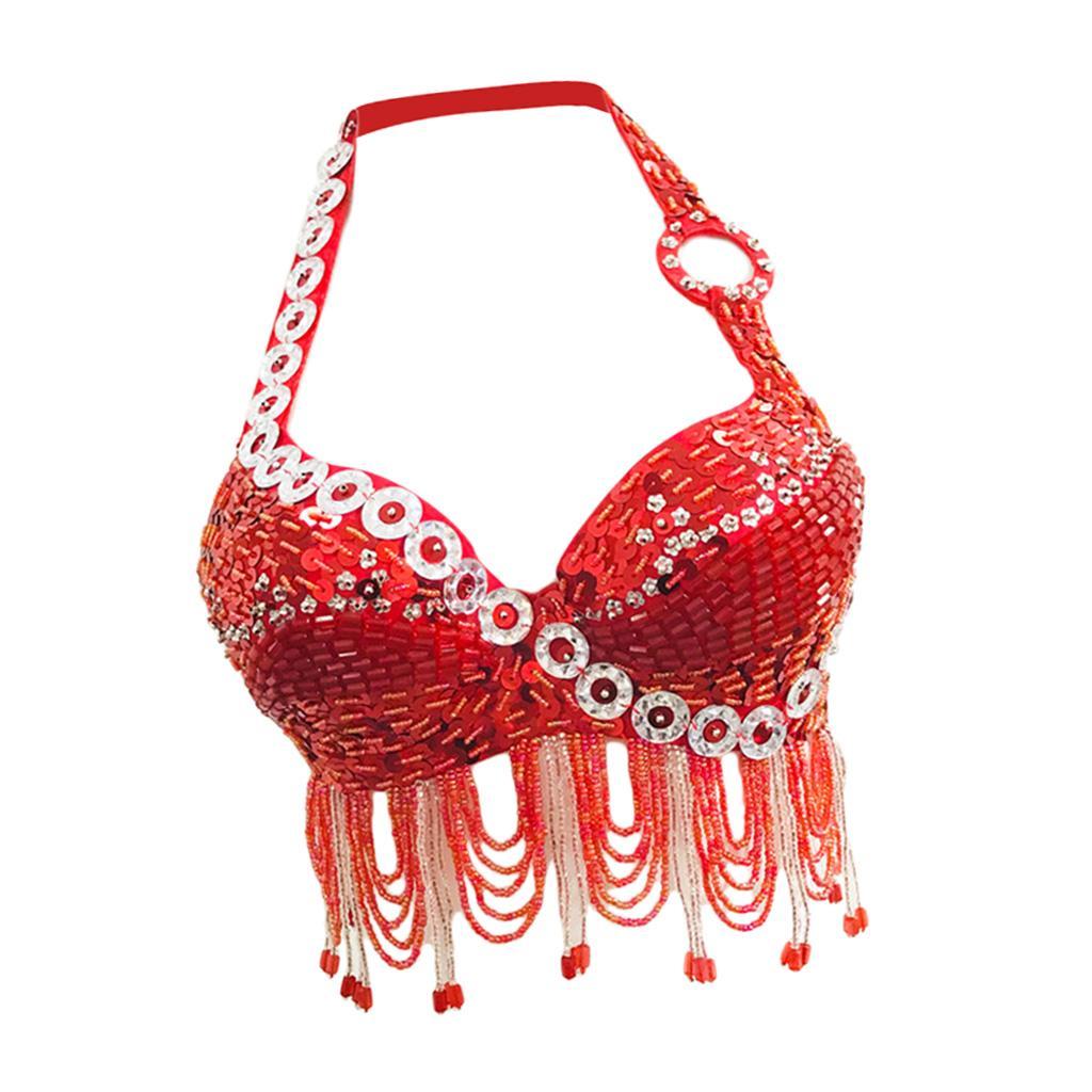 Womens Belly Dance Costume Bra Top Indian Belly Dancer Performance Outfit