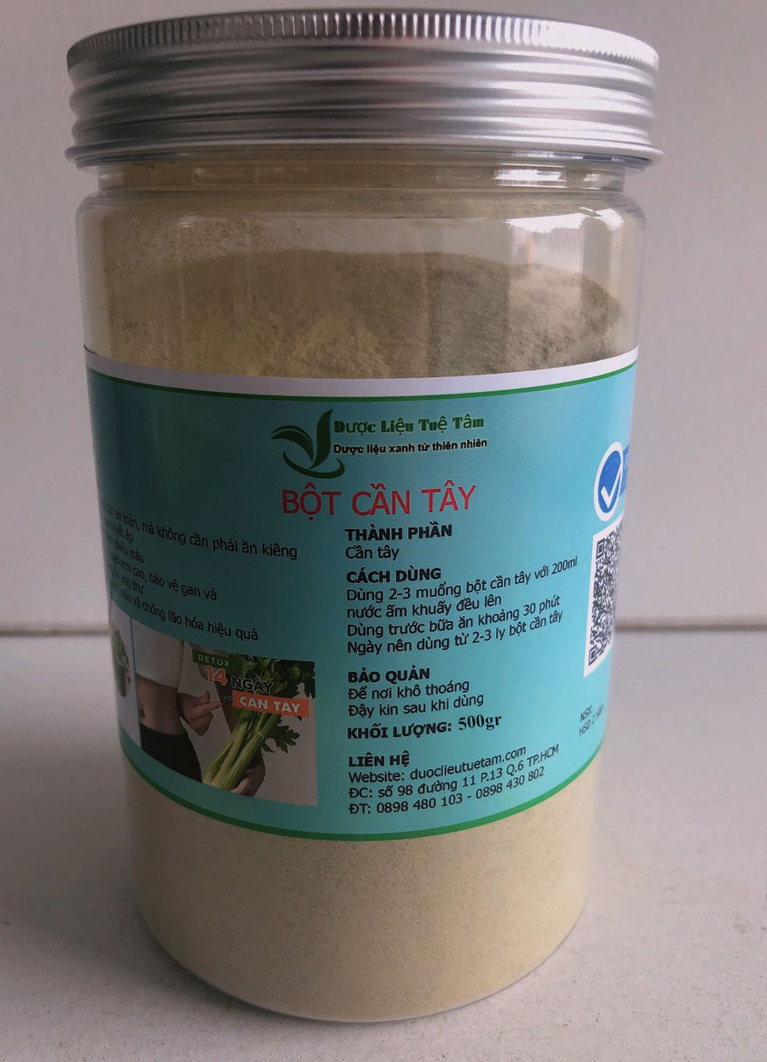 Bột cần tây nguyên chất sấy lạnh (500gr)