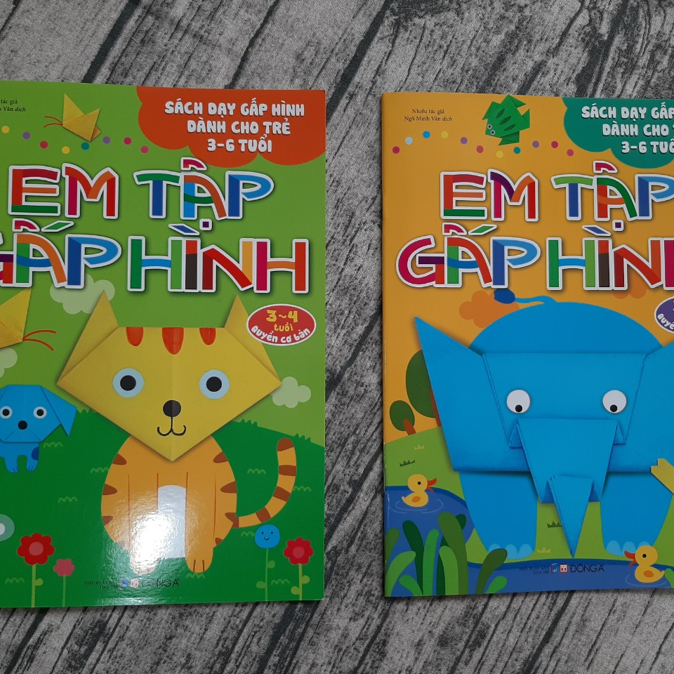 Combo 6 cuốn: Em tập gấp hình cho bé từ 3 đến 6 tuổi