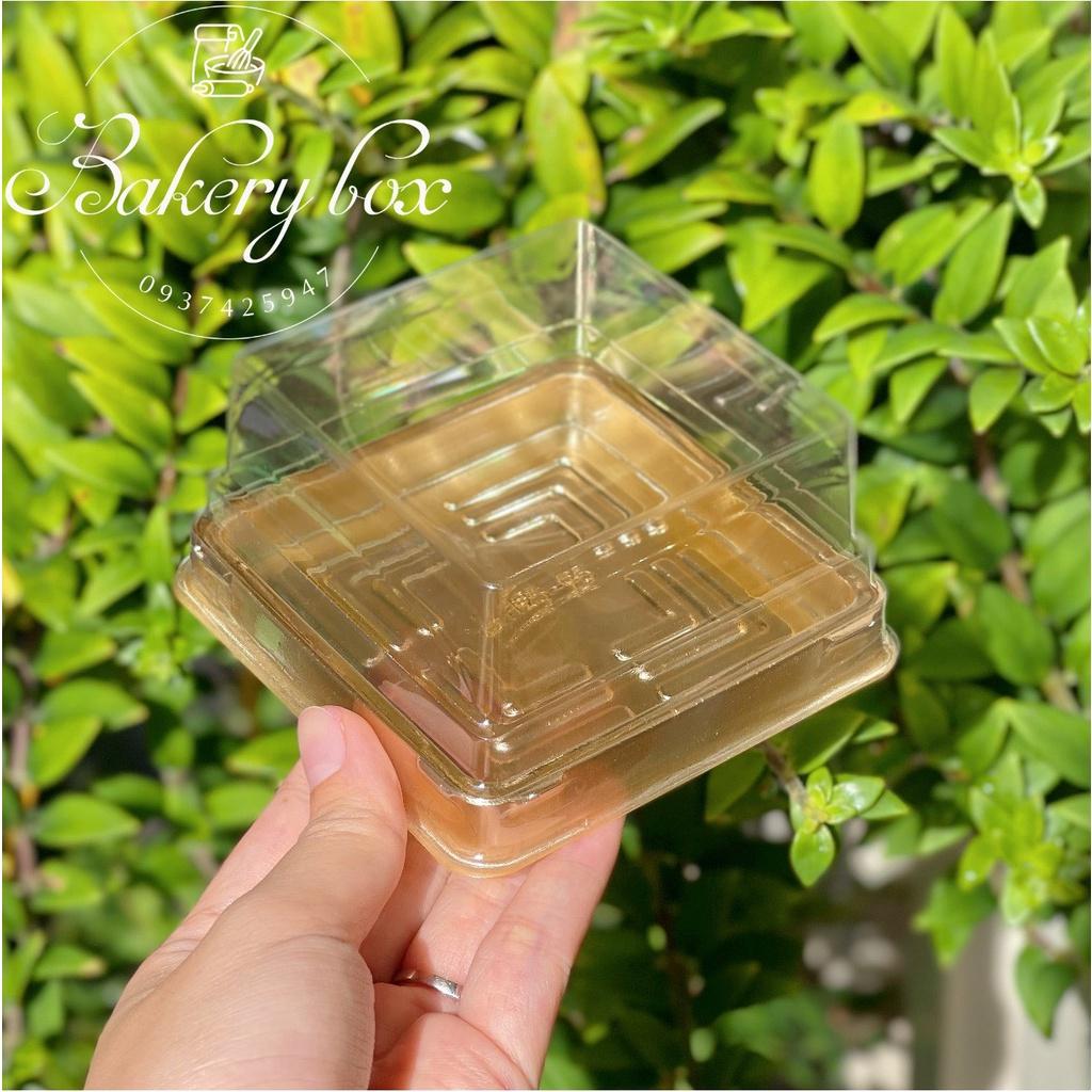 XY95 | 100 Hộp Nhựa Đế Vàng Đựng Bánh Trung Thu 150gr - 180gr