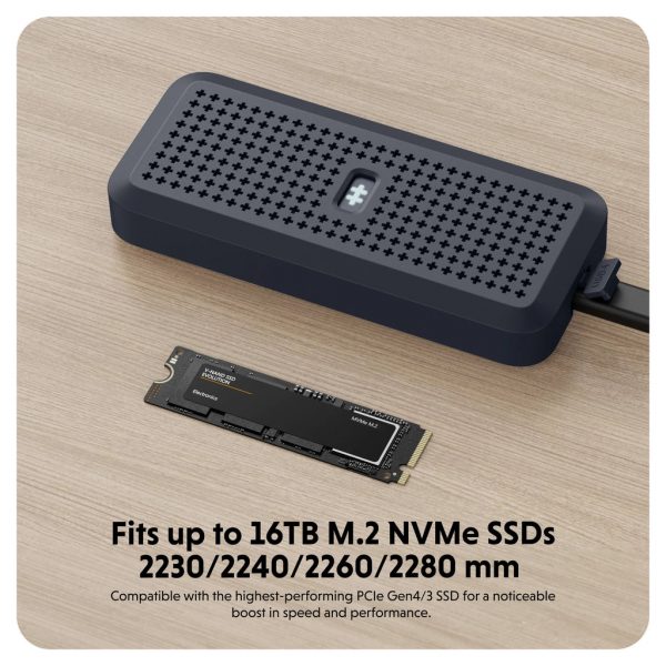 Box Ổ Cứng SSD HyperDrive Next USB4 NVEME SSD Enclosure (Tặng kèm túi đựng silicon cao cấp)