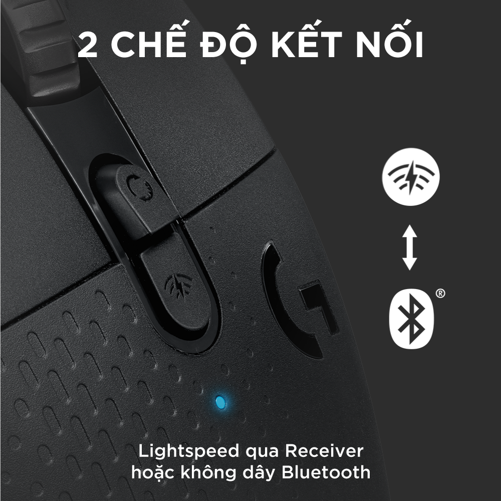 Chuột game không dây Lightspeed Logitech G604 - Cảm biến Hero 25k, pin 5.5 tháng, 15 nút lập trình, con lăn Hyperfast, Bluetooth/USB, PC/Mac -Hàng Chính Hãng