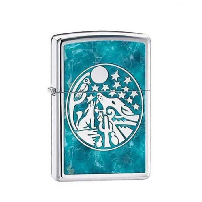 Bật Lửa Zippo Full Moon High Polish Chrome Chính Hãng Usa