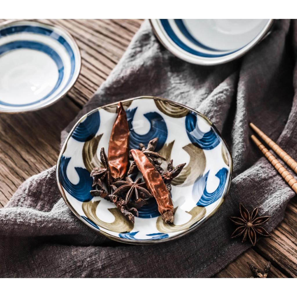 Set 6Pcs Chén Dĩa Ăn Shino-Cobalt Japan - Home and Garden