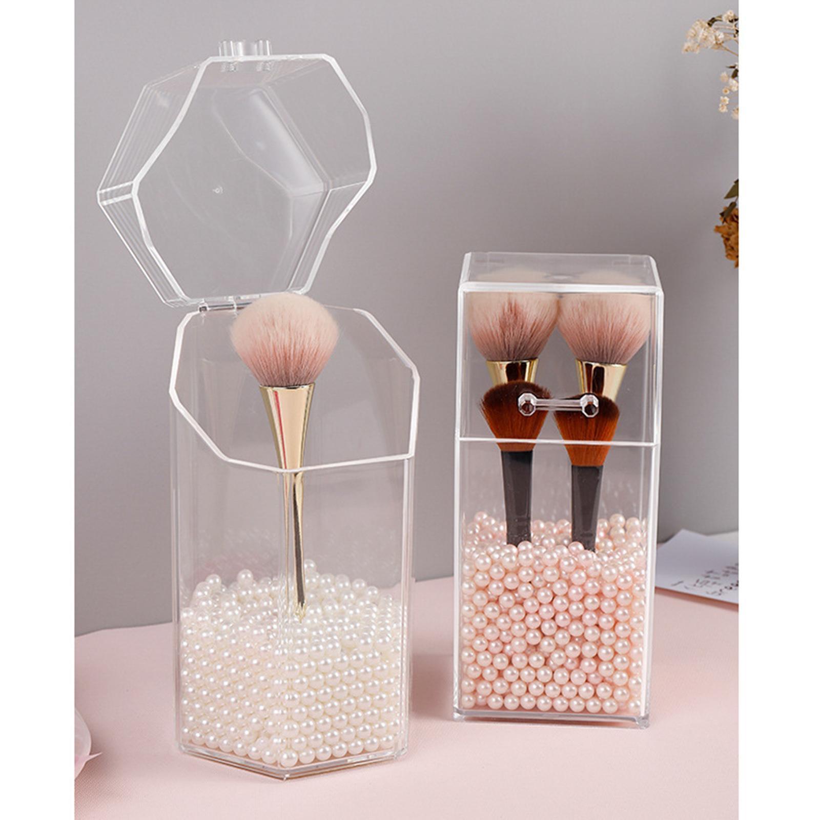 Transparent Acrylic Cosmetic Organizer Makeup Brush Container Storage Holder
