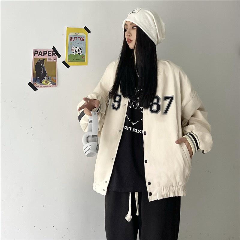 Áo Khoác Bomber 1987 Nam Nữ Unisex Form Rộng Ulzzang