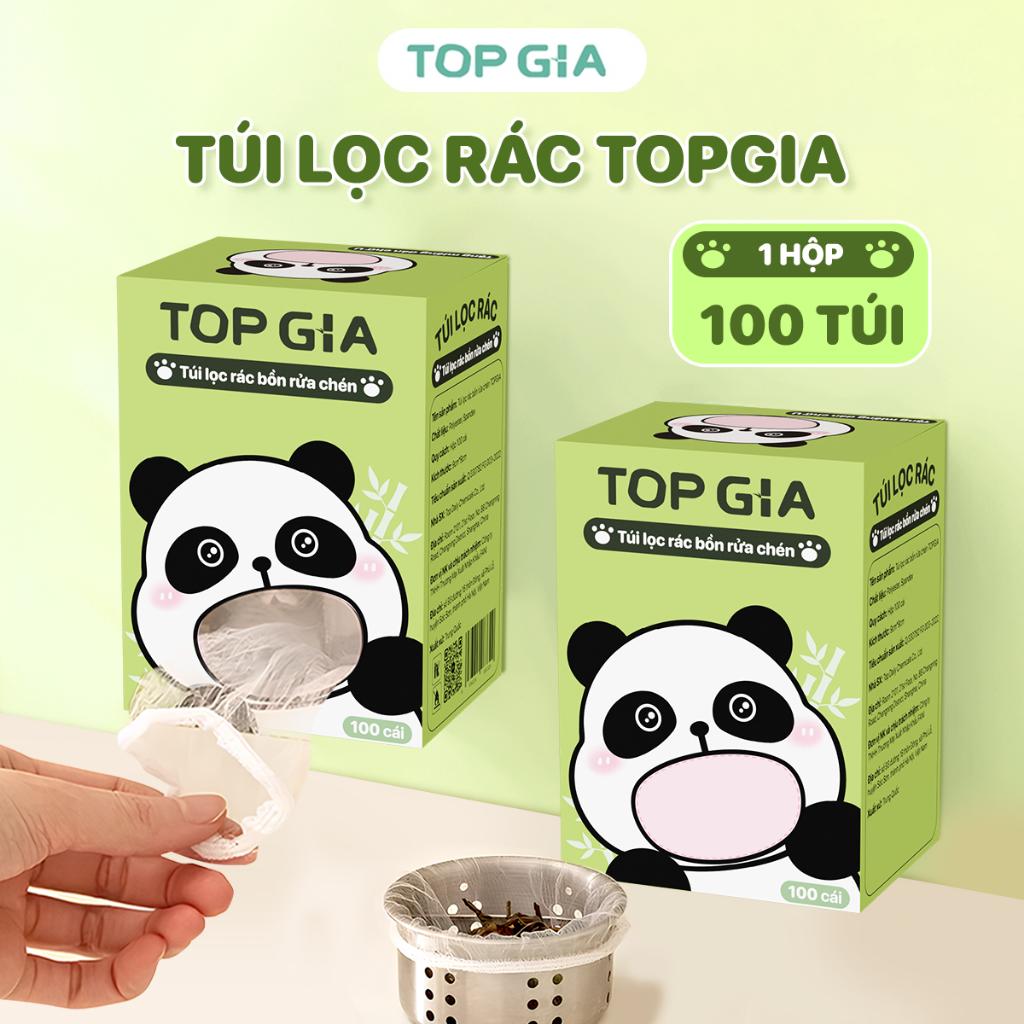 100 túi lọc rác bồn rửa chén TOPGIA, giỏ lưới tiện lợi, giữ cho chậu rửa luôn sạch sẽ