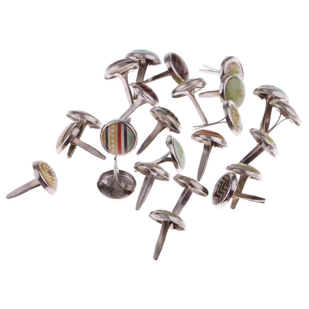 50 Con Hỗn Hợp Trang Trí Brads Giấy Khóa Sổ Lưu Tôn Dáng 9.5 Mm