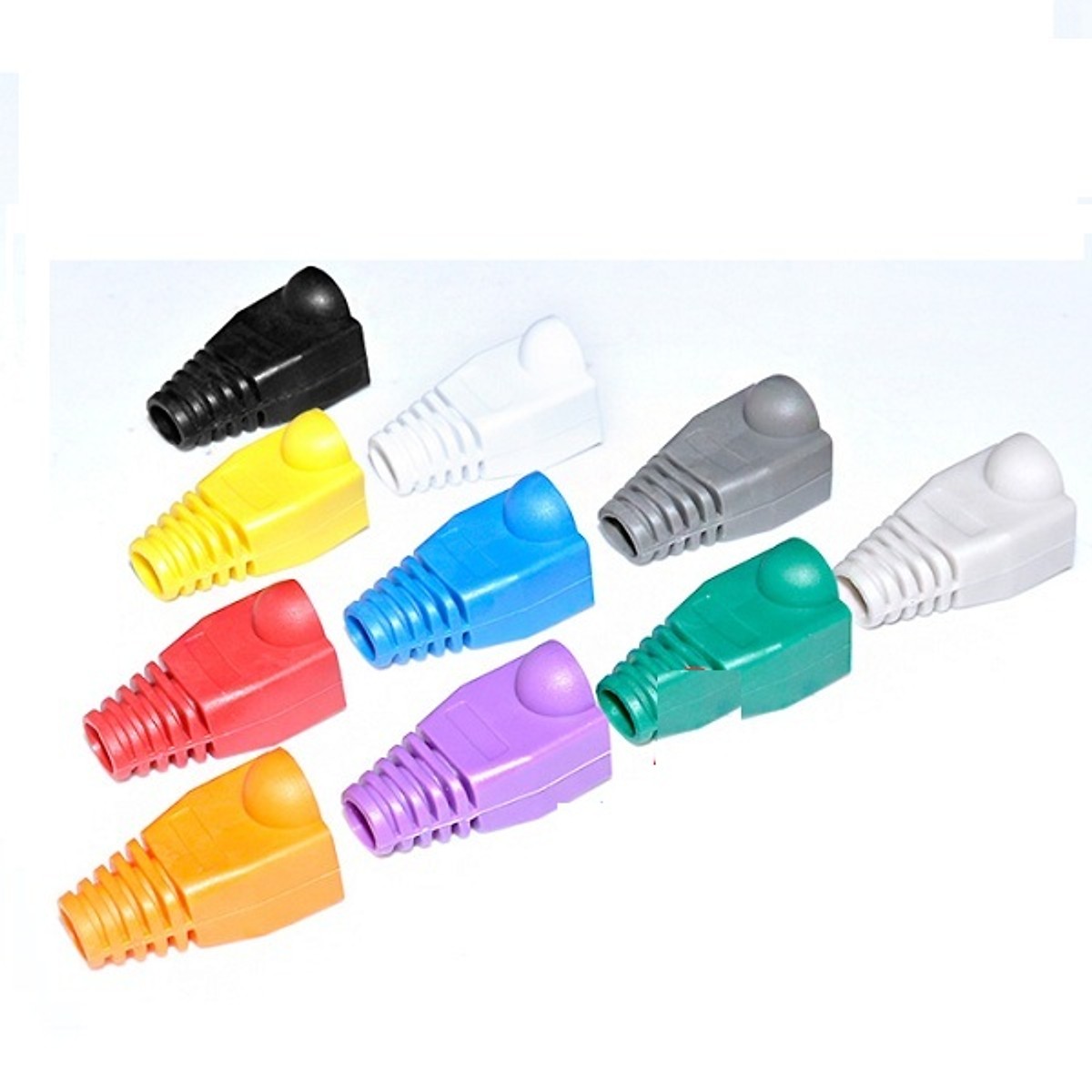 Combo Kìm Bấm Hạt Mạng + 100 Hạt mạng RJ45 + 100 đầu chụp hạt mạng + Hộp Test mạng