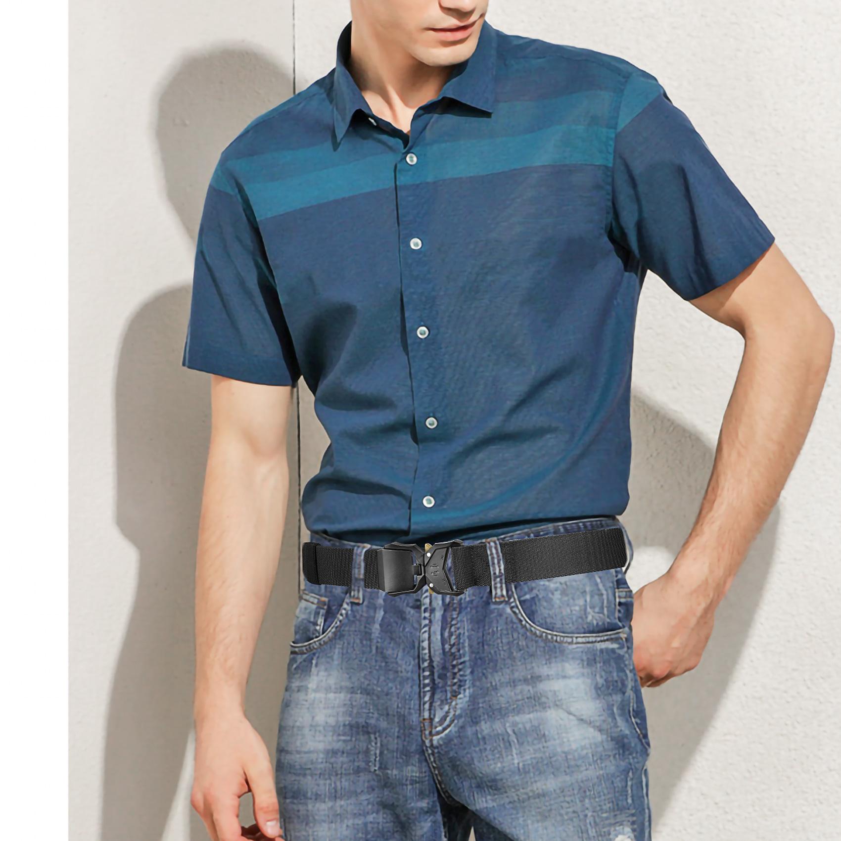 Thắt Lưng Nam Co Giãn Chiến Thuật Quân Đội Nylon Thắt Lưng Rigger Nhanh Chóng Phát Hành Dành Cho Thể Thao Tác Phẩm Plus Kích Thước 160Cm/63inch