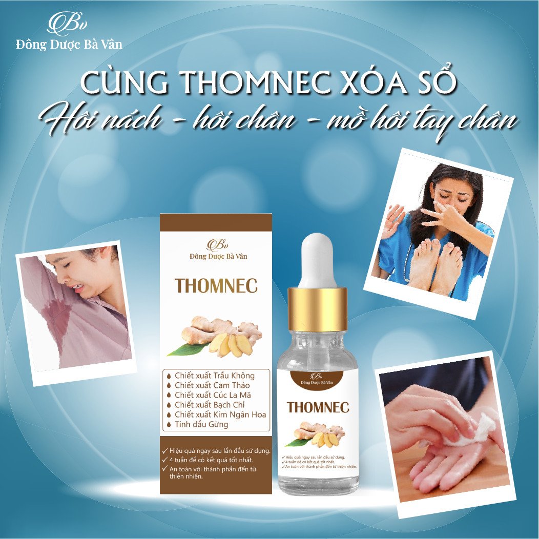 THOMNEC - Khử Mùi Hôi Nách, Hôi Chân , Mồ Hôi Tay - Sản phẩm của đông dược Bà Vân