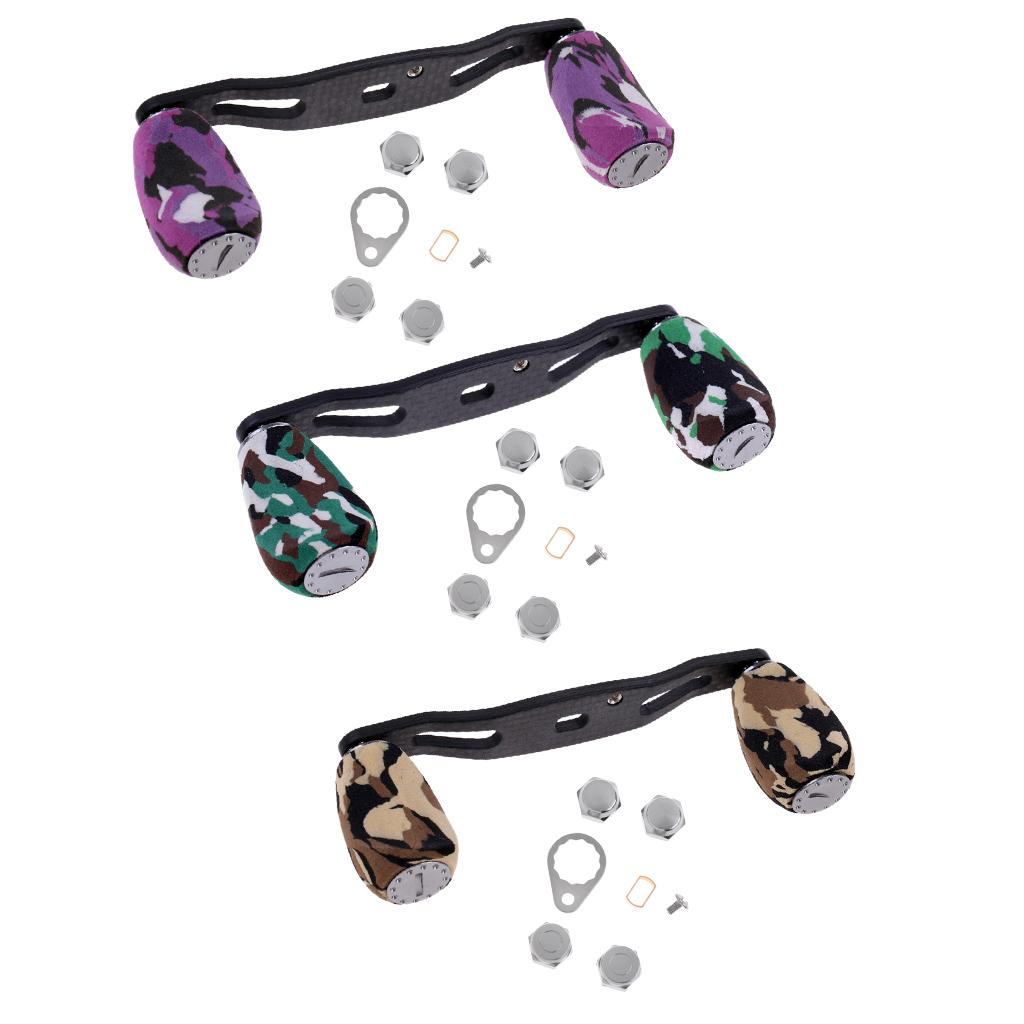 Carbon Fiber Fishing Reel Handle DIY for Baitcasting Reel Replacement Yellow