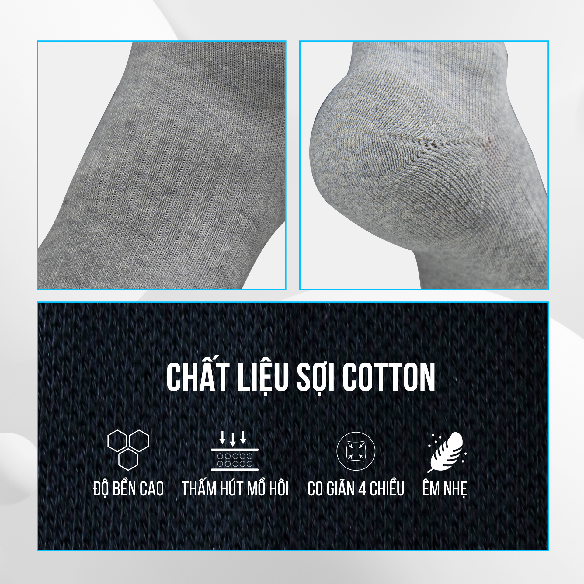 Tất Chạy Bộ siêu thông thoáng thấm hút mồ hôi Zocker Fresh