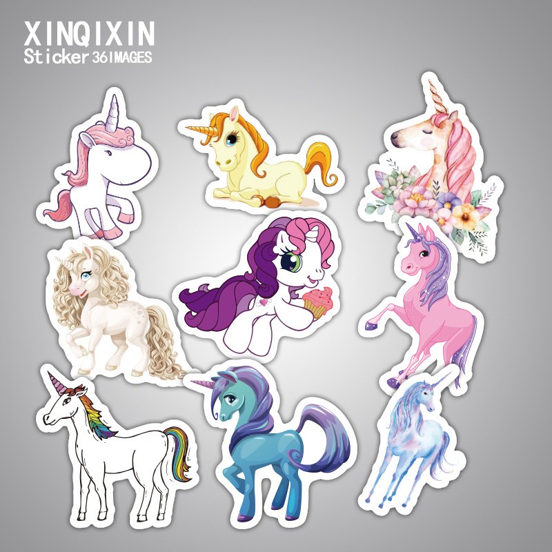 Bộ 33 miếng Sticker hình dán Pony