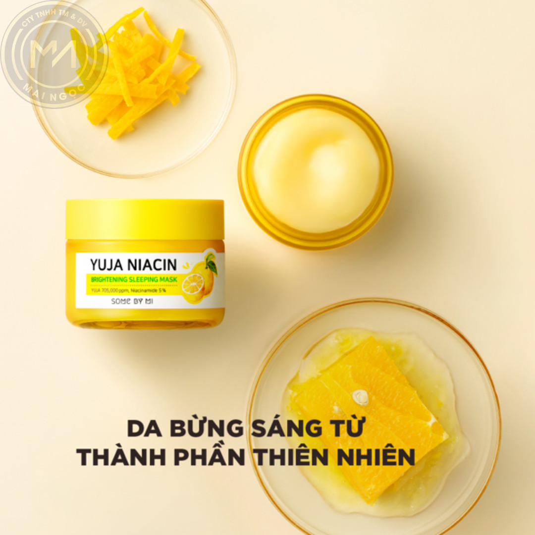 Mặt nạ ngủ cung cấp ẩm, dưỡng sáng và mờ thâm Some By Mi Yuja Niacin Brightening Sleeping Mask