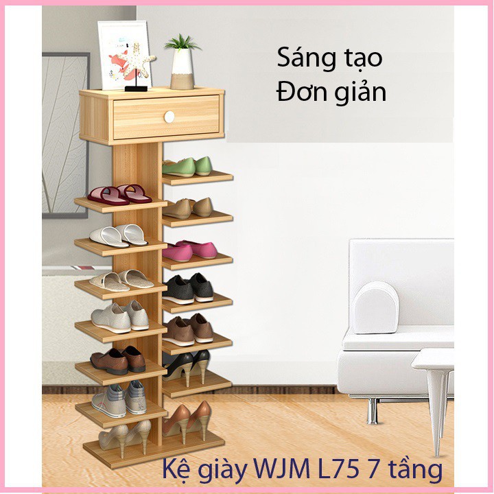 Kệ Giày Gỗ 7 Tầng Có Ngăn Kéo - Nhà Mỵ Shop