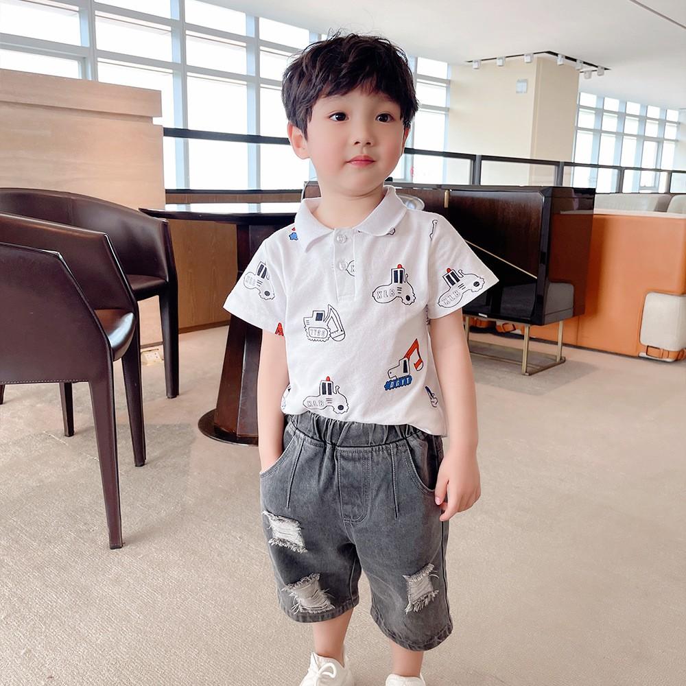  AT32 Size90-130 (9-27kg) Áo thun cotton cộc tay cho bé xiliba Thời trang trẻ Em hàng quảng châu