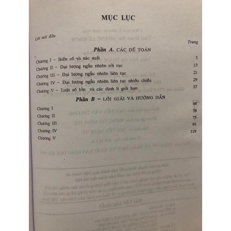 Sách - Mở Đầu Về Lí Thuyết Xác Suất Và Các ứng Dụng + Bài Tập Xác Suất - NXB Giáo Dục - HV - ảnh 9