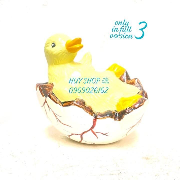 COMBO 3 TƯỢNG VỊT NỞ GỐM SỨ TRANG TRÍ NHÀ CỬA