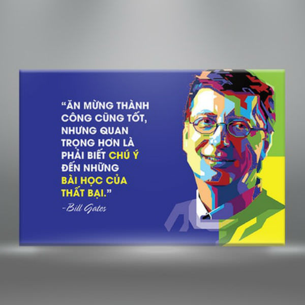 Tranh Canvas Không Viền Trích Dẫn: "Ăn Mừng Thành Công, Chú Ý Bài Học Thất Bại" W329
