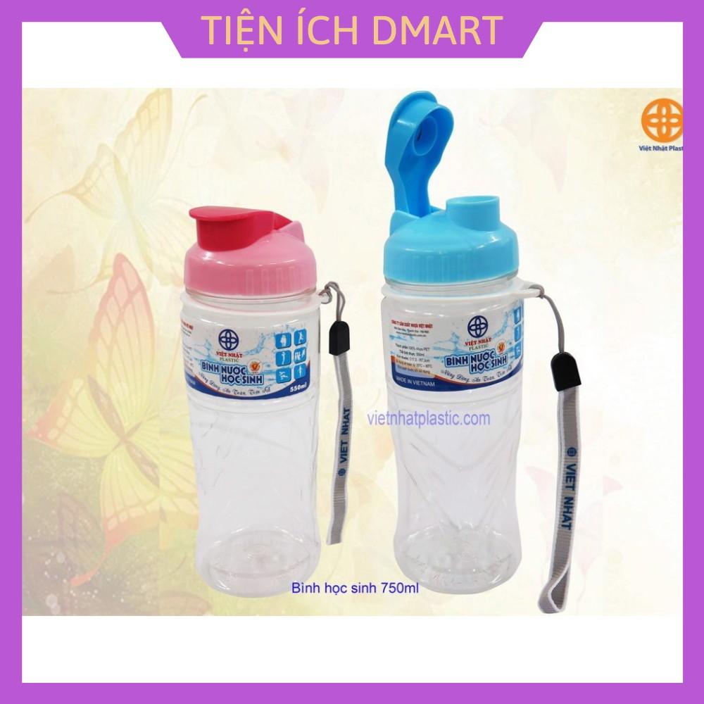 Bình đựng nước , bình nước học sinh nhiều size nhựa Việt Nhật PP an toàn