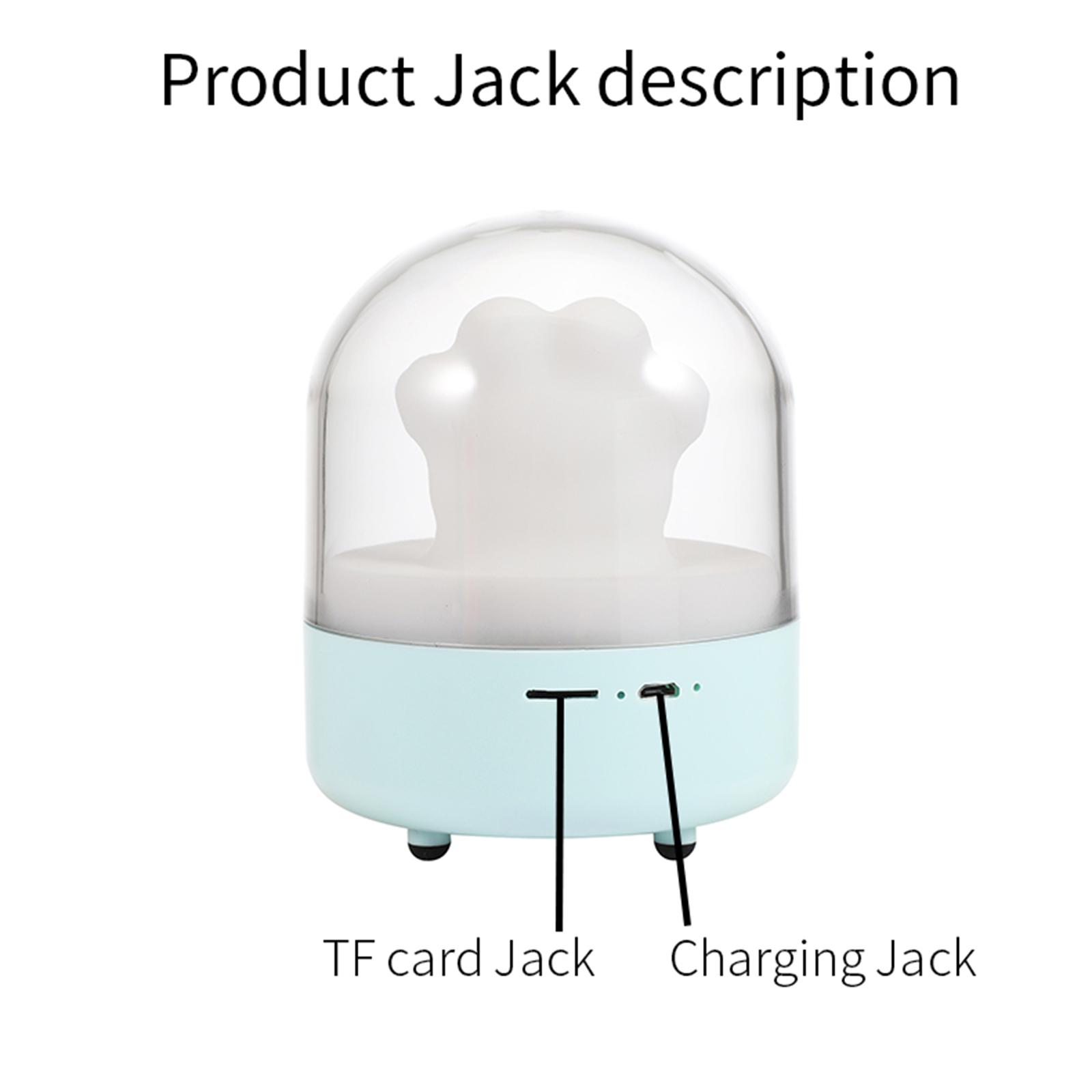 Night Light Bluetooth Speaker Table Music Player for Girl Kids Teens