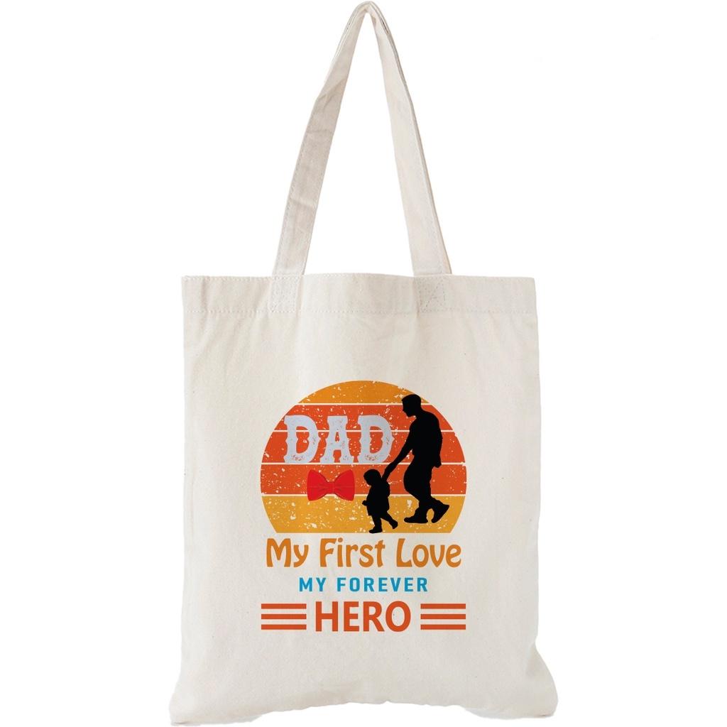 Túi vải Canvas có khóa kéo bộ sưu tập MYLOVE DADDY nhiều kích thước Trương Gia Túi Vải - Túi Canvas - DADDY 07