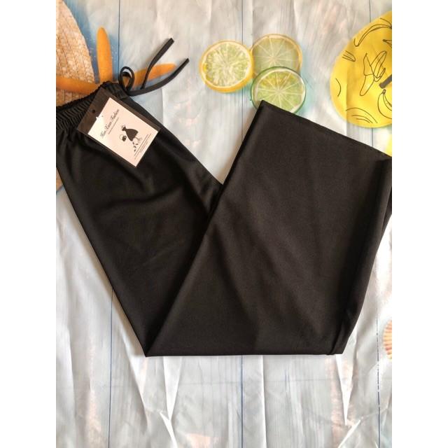 Quần ống suông rộng culottes gân tăm mềm mát