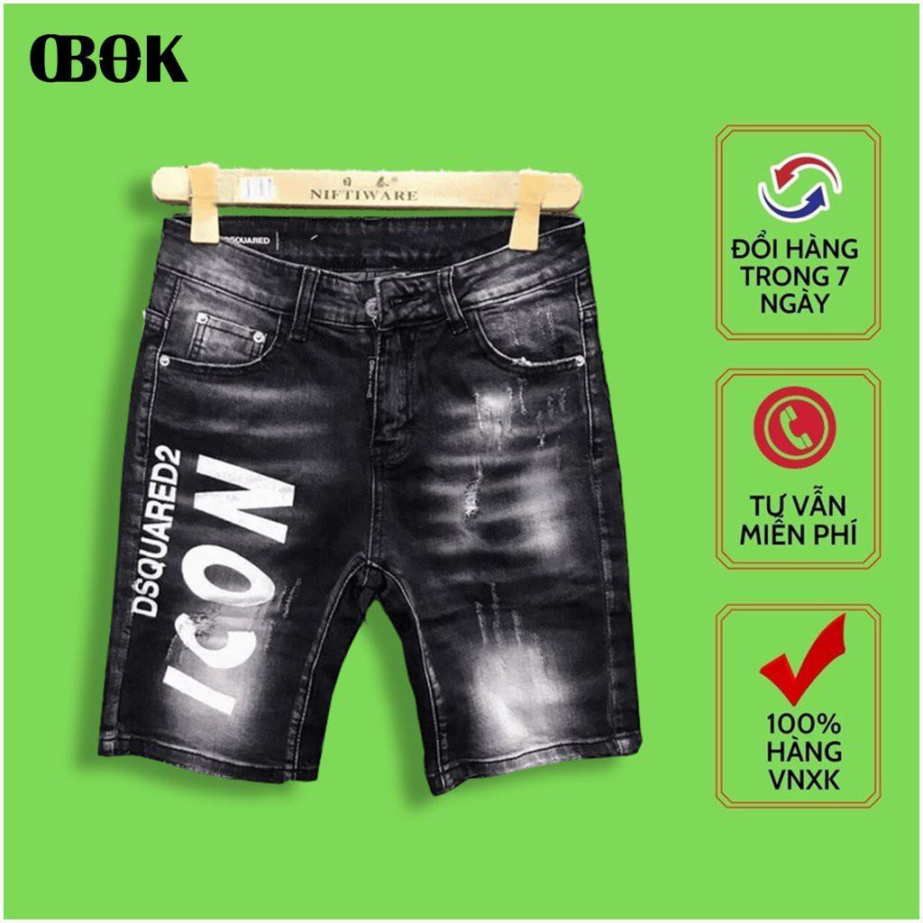 Quần Short Jean Nam Ngắn , Quần Bò Lửng Nam Co Giãn Siêu Chất OBOK Fashion QSN097