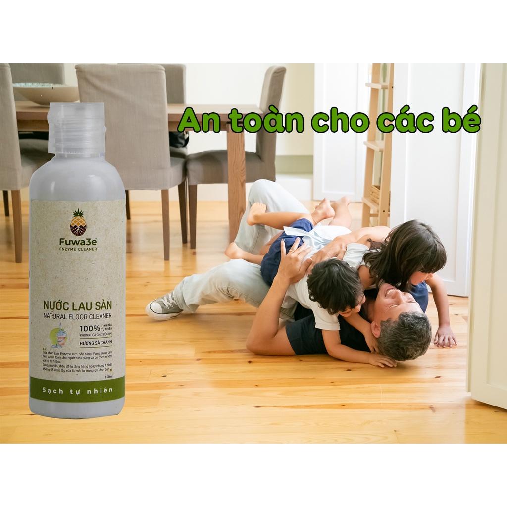 Nước lau sàn Fuwa3e hữu cơ organic sả chanh khử mùi đuổi muỗi kiến diệt nấm mốc 100ml