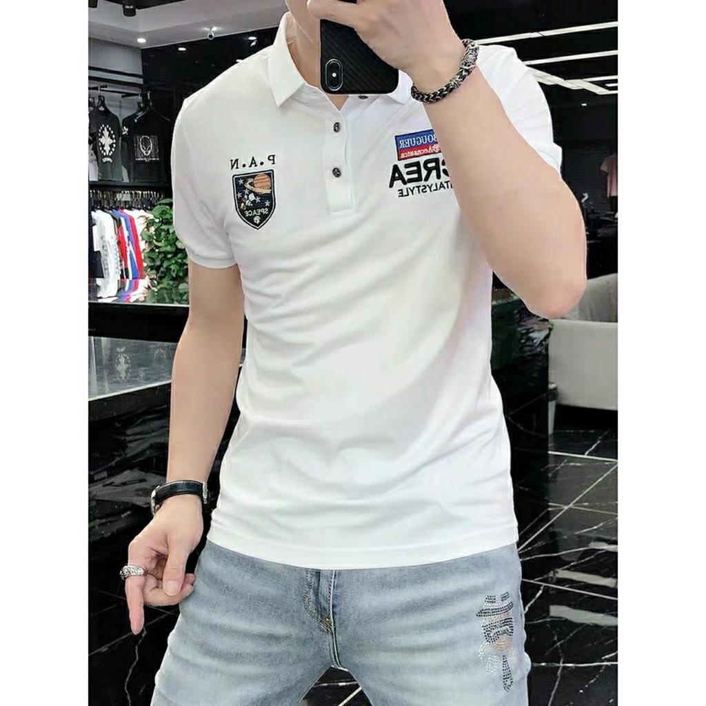 Áo thun nam polo có cổ tay ngắn vải thun cotton 4c co giãn thoải mái thoáng mát skymen fashion -ATNB01