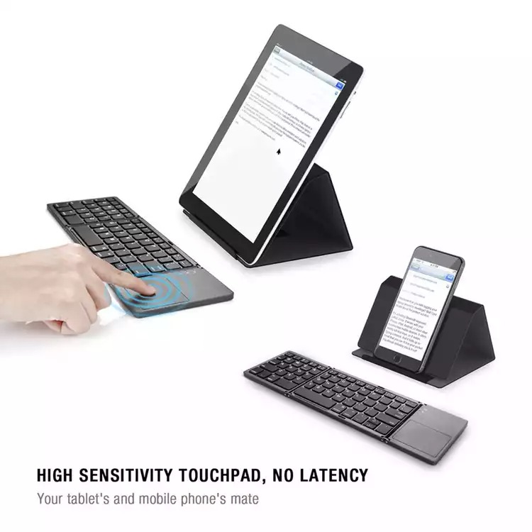 Bàn phím gấp gọn không dây kèm Touchpad B033 Ultra Thin Light Bluetooth 3.0