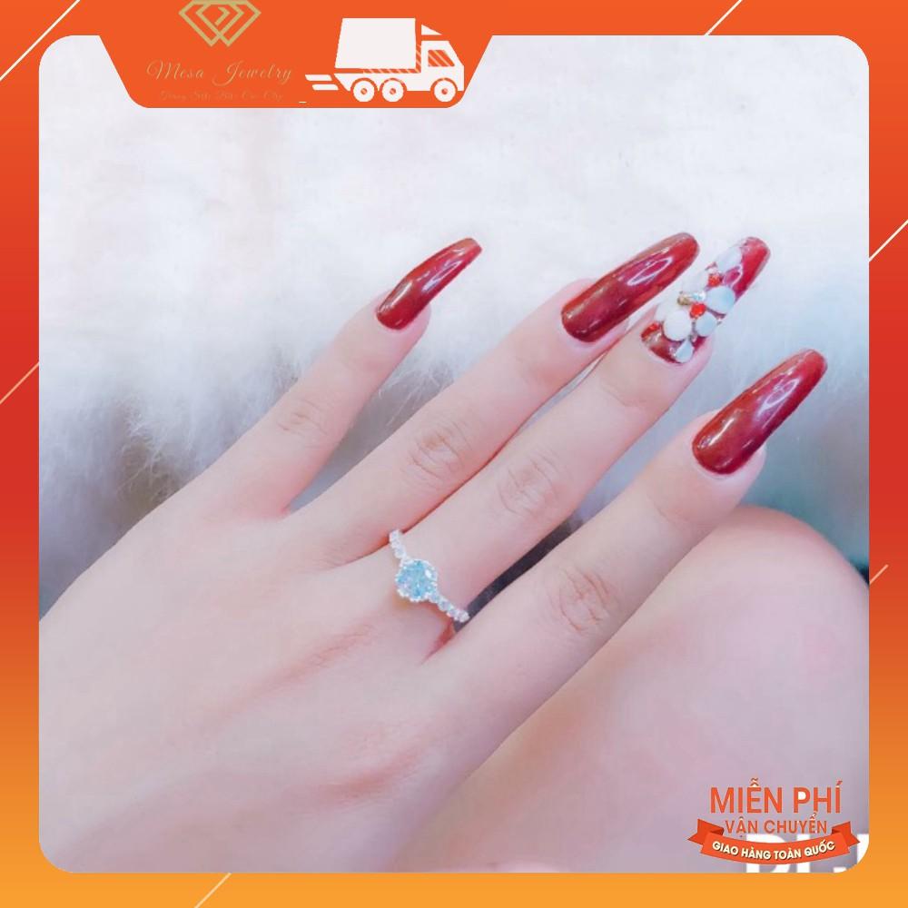 Nhẫn bạc ta đính đá trắng