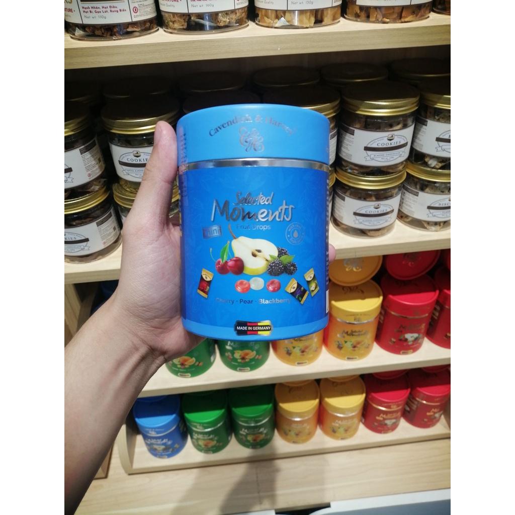 Kẹo Trái Cây Cavendish & Harvey 100g Selected Moments Fruit Drops Blue - Kẹo trái cây Cherry Anh đào, Pear Lê, Blackcherry Dâu, Chính hãng nhập khẩu từ Đức