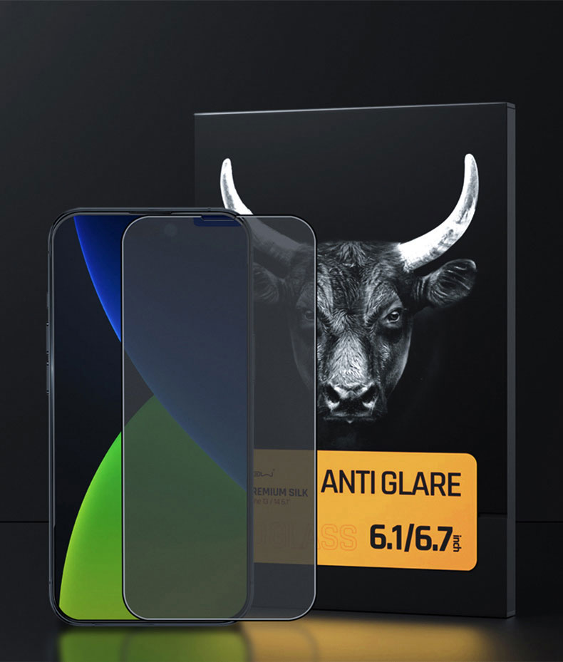 Miếng Dán Cường Lực Mipow Kingbull Chống Vân Tay ANTI-GLARE Premium Silk HD  dành cho iPhone 14 / iPhone 14 Plus/ iPhone 14 Pro/ iPhone 14 ProMax- Hàng chính hãng