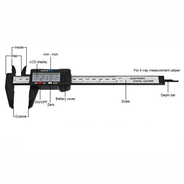 Thước Kẹp Nhựa Hiển Thị Số 150mm