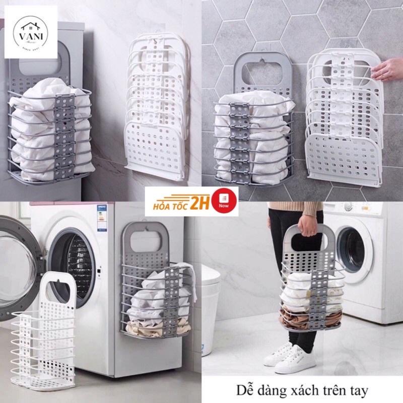 Giỏ đựng quần áo treo tường đa năng thông minh - Giỏ đựng đồ đa năng Sọt đựng quần áo bằng nhựa Việt Nhật