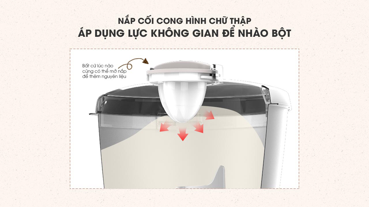 Máy nhào bột tự động 5L Bear DM-B50V1 - Hàng chính hãng