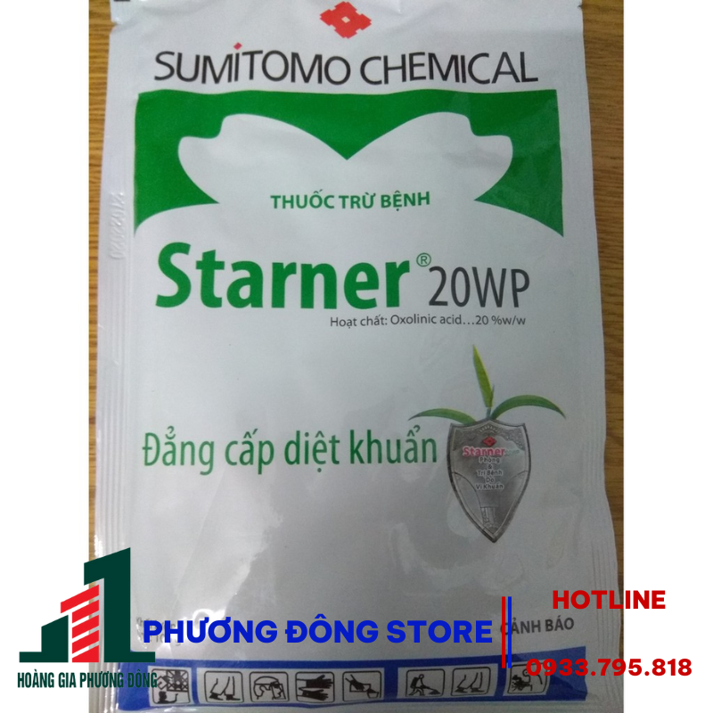 Thuốc trừ bệnh, Đặc trị vi khuẩn Starner 20WP - gói 30g, gói 100g