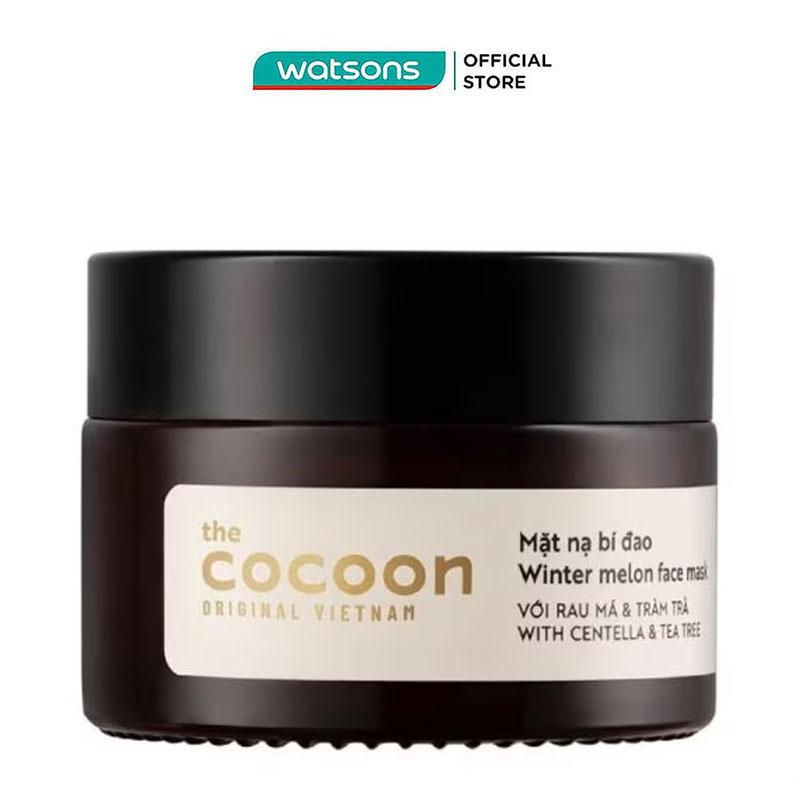 Mặt Nạ Bí Đao Cocoon Winter Melon Face Mask With Centella &amp; Tea Tree Giảm Dầu và Mụn 30ml
