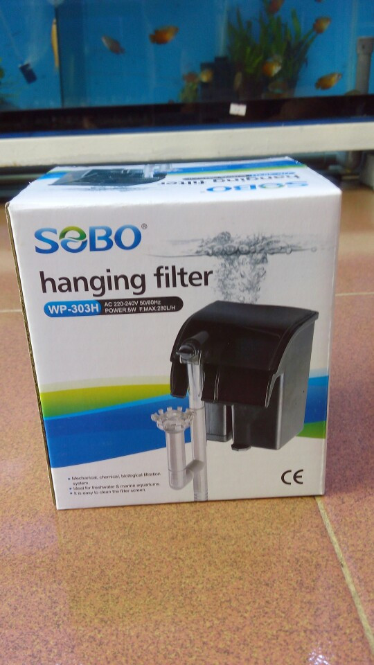 Máy lọc thác nước bể cá SOBO WP 607H 12W, 600L/H thích hợp cho hồ từ 40-60cm