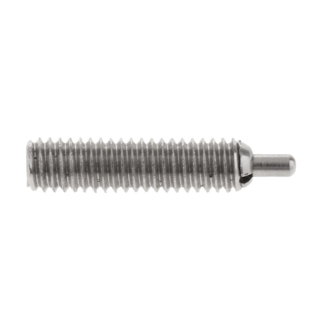 Hex Socket Drive Spring Ball Plunger Screw Silver Groove Profile Steel Dowel Pins