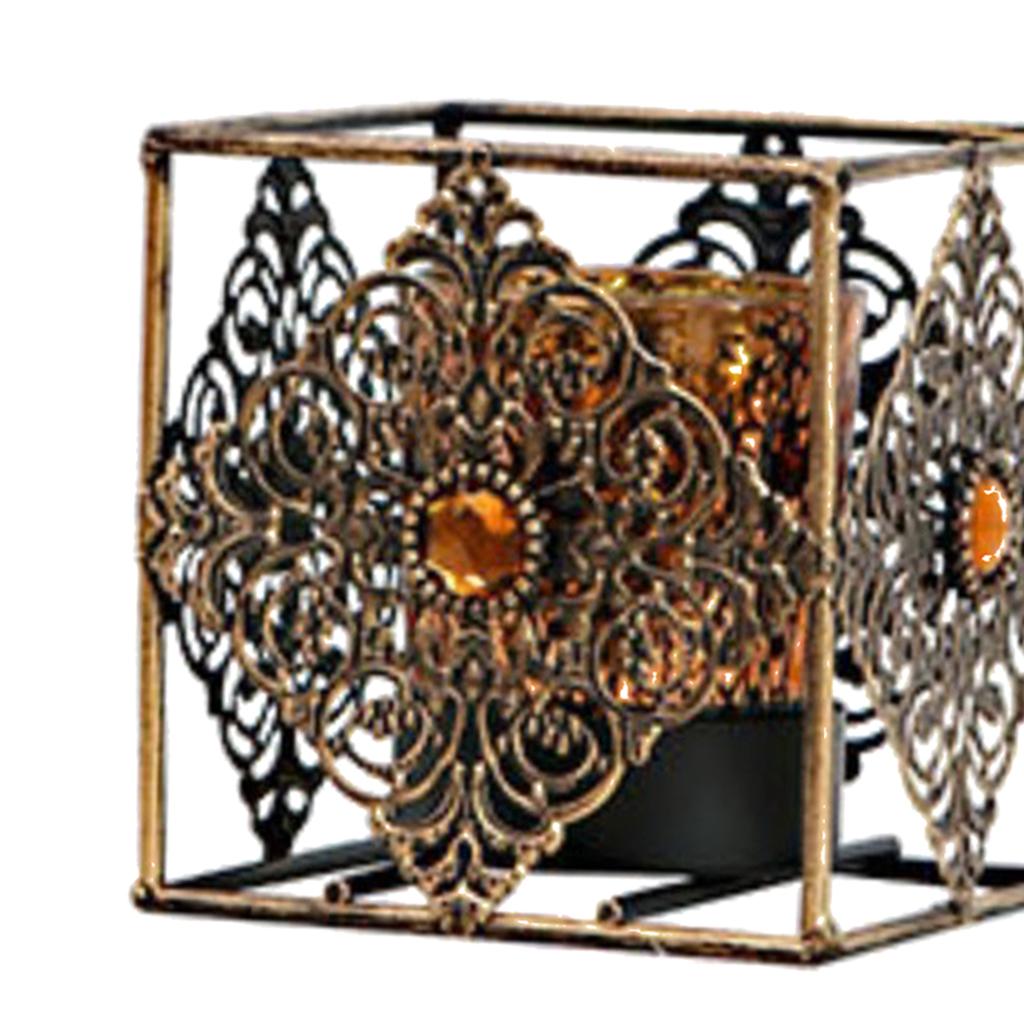 Vintage Metal Glass Tea Light Candle Holder Candlestick Wedding Xmas Decor A