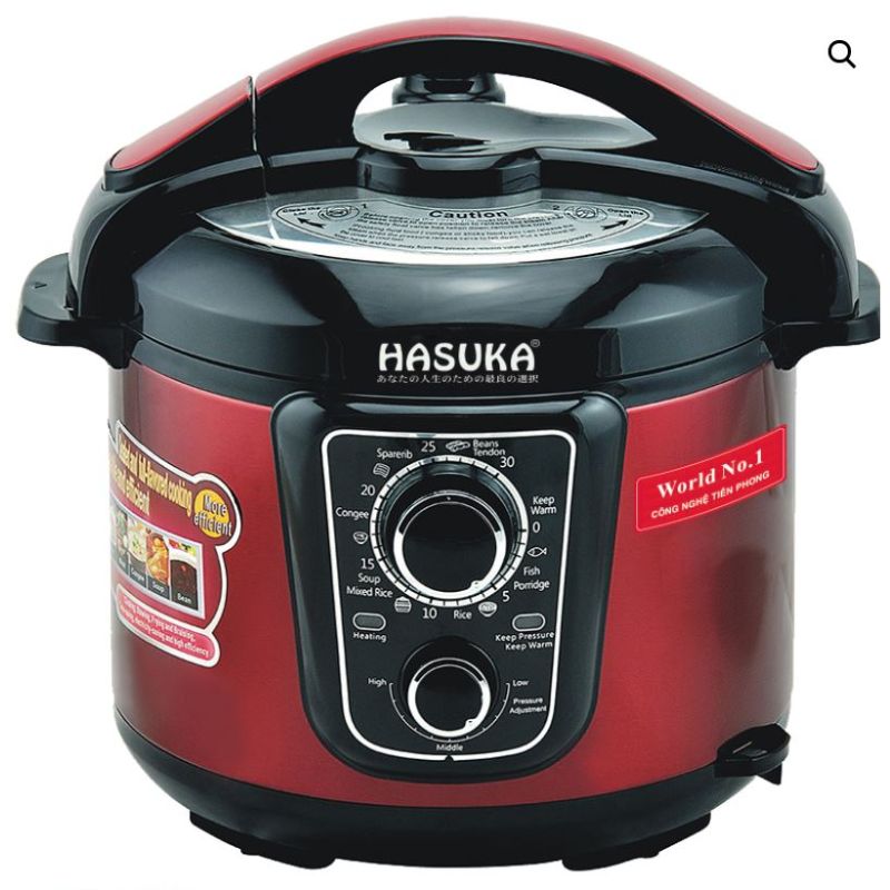 Nồi Áp Suất Điện Đa Năng - 5L - TÙY CHỈNH MỨC ÁP SUẤT - Hasuka HSK 983 Màu Ngẫu Nhiên - Hàng Chính Hãng