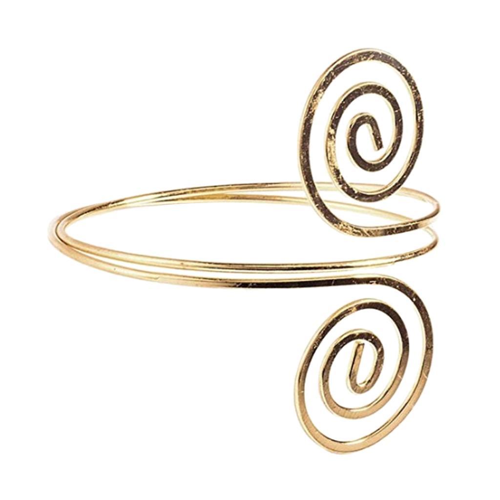 Women Upper Arm Band Armlet Multilayer Bangle Bracelet Jewelry Golden