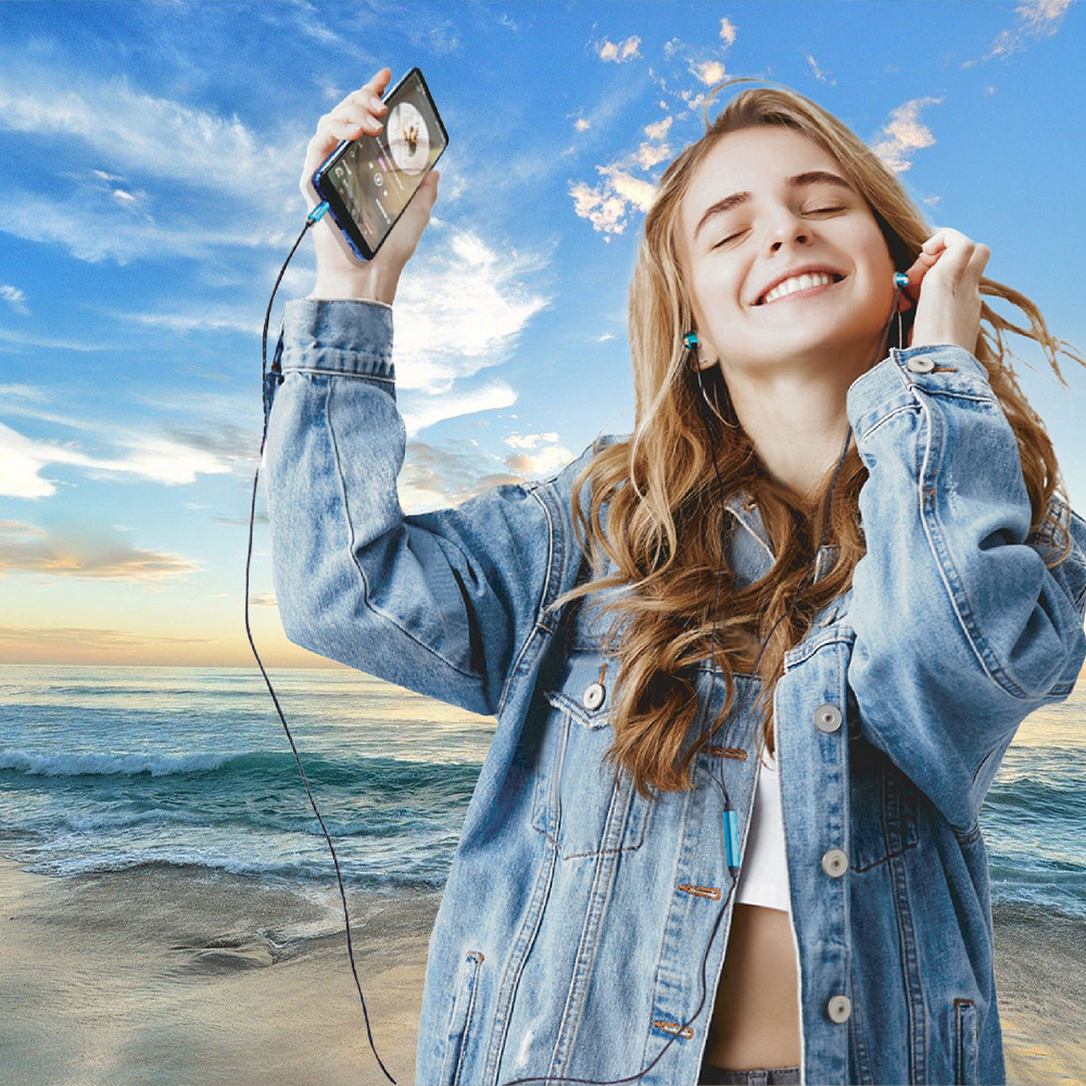 SoundMax Tai Nghe Nhét Tai AH-306s | Inear Headphone SoundMax AH306S | Tăng Cường Bass, Thiết Kế In-Ear, 2 Củ Tai Nhỏ, Đệm Mút Silicon, Jack Cắm 3.5mm, Dây Cáp Bọc Dù Chắc Chắn, Bảo Hành 12 Tháng - Hàng Chính Hãng