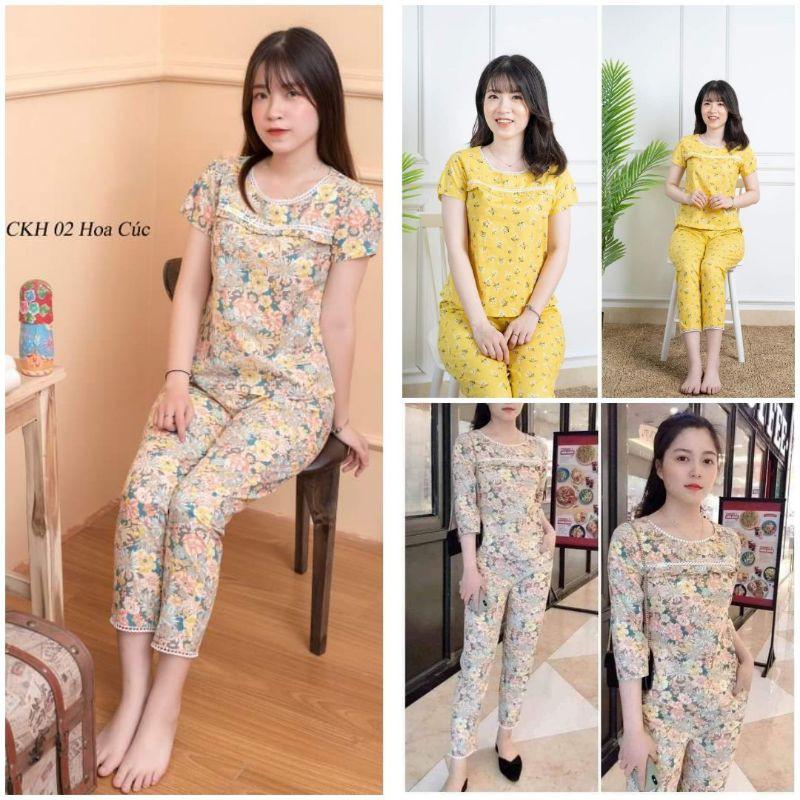Đồ bộ mặc nhà ren cổ siêu xinh ảnh thật đủ size