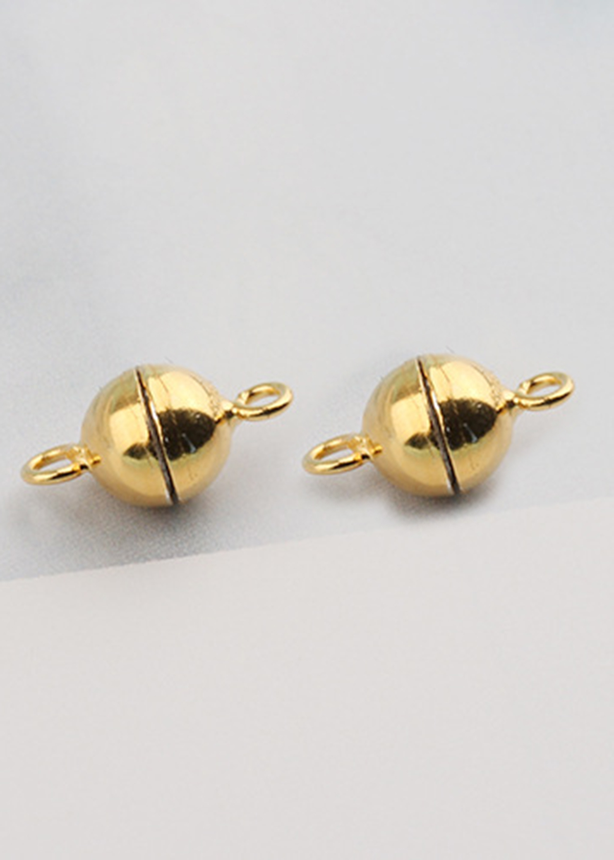 Combo 2 cặp charm bạc nam châm bạc tròn treo - Ngọc Quý Gemstones